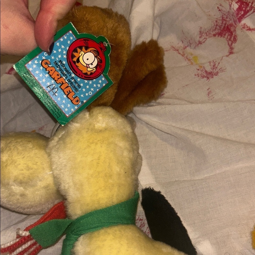 80’s Garfield and Odie Plush Toys Vintage Christmas holiday plush - Picture 5 of 6